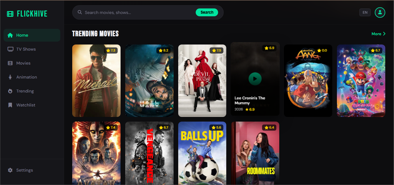 FlickHive Screenshot